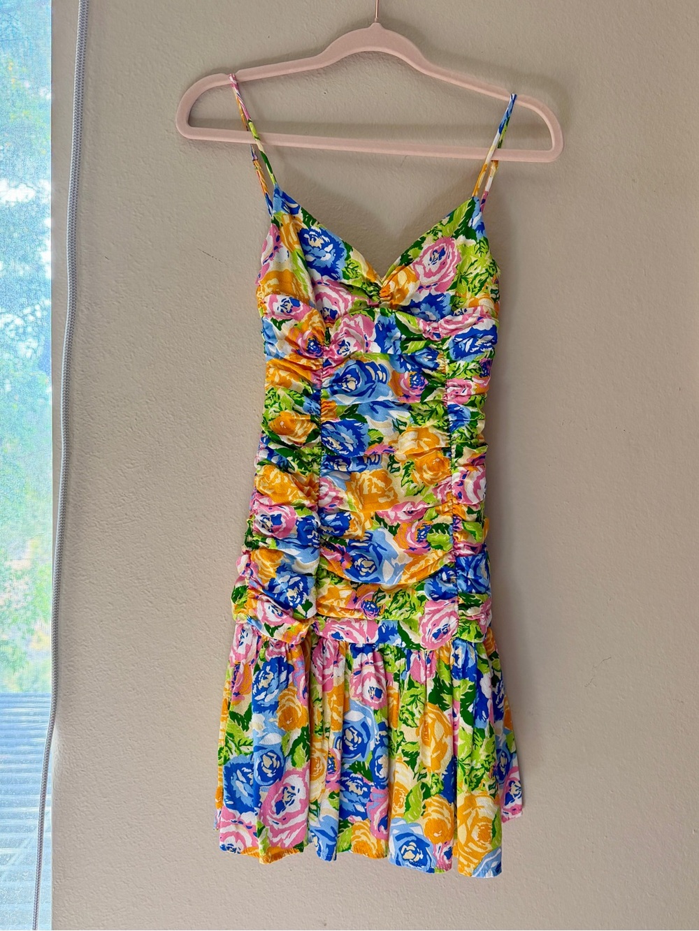Zara Floral Spaghetti-Strap Sundress in Multi